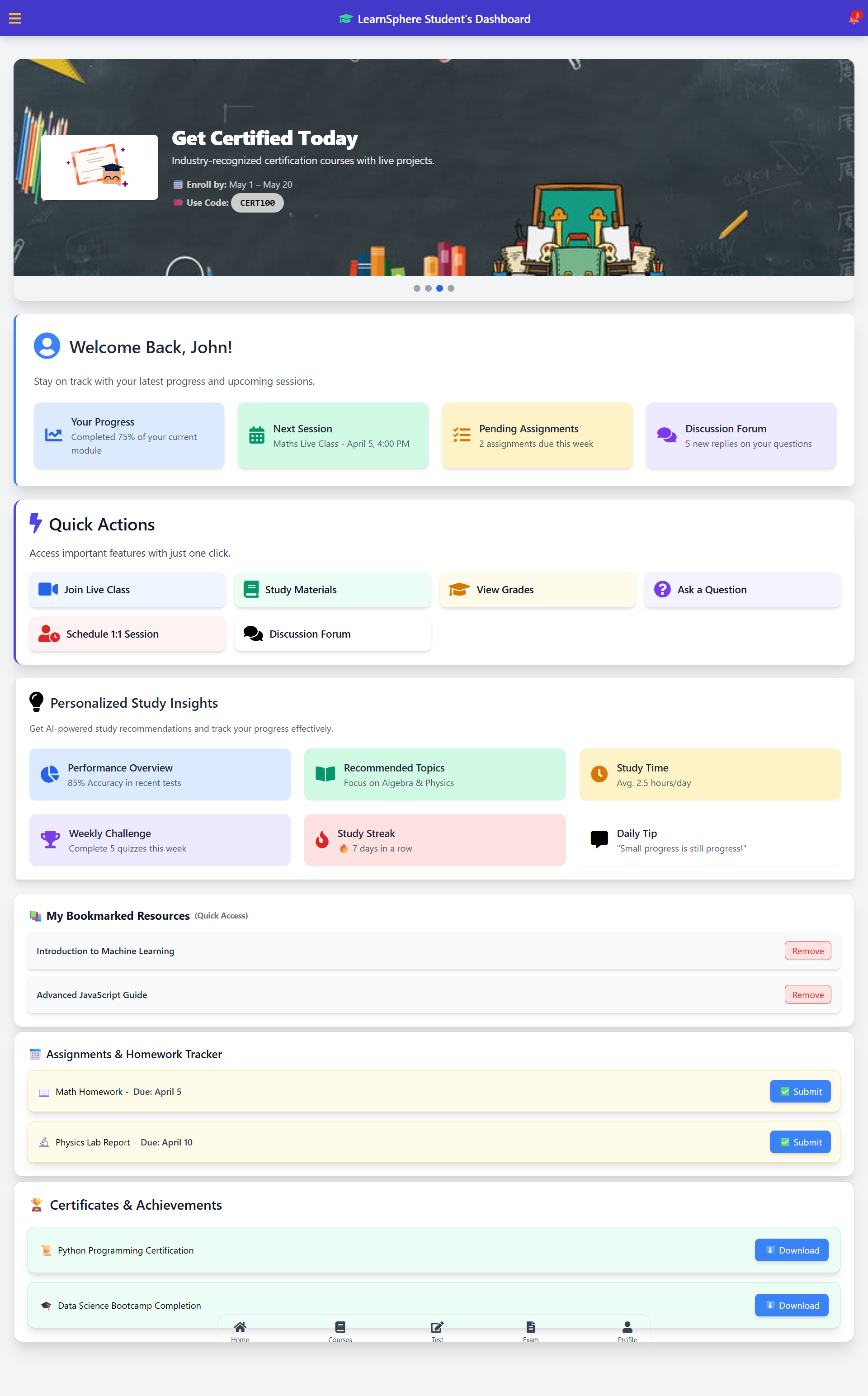 LMS Screenshot
